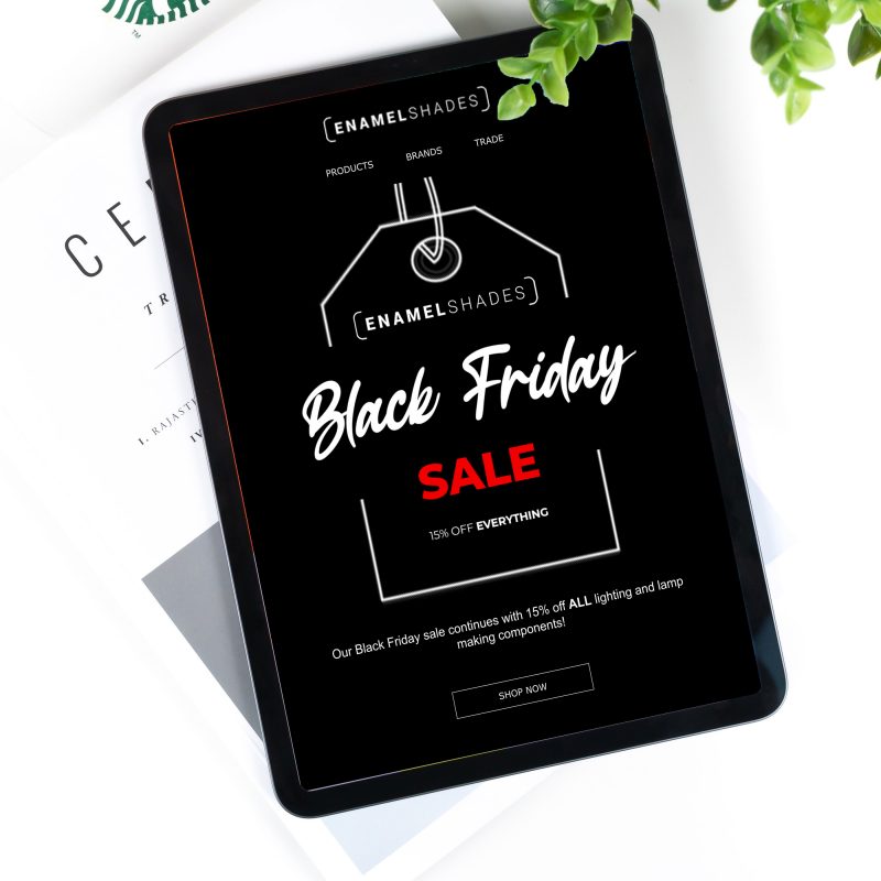 Enamel Shades Black Friday email campaign