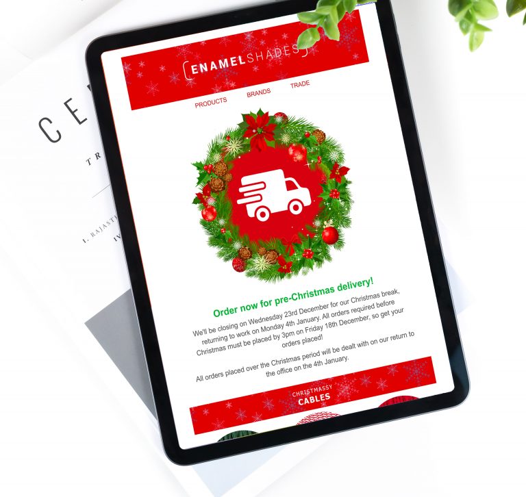 Enamel Shades Christmas Email