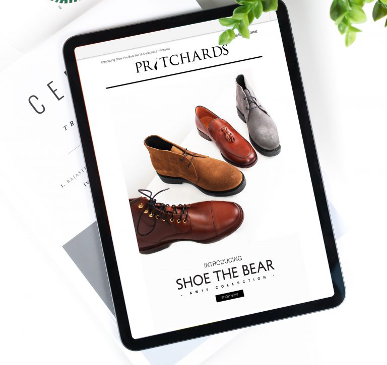 Pritchards Shoe The Bear AW19 collection email campaign