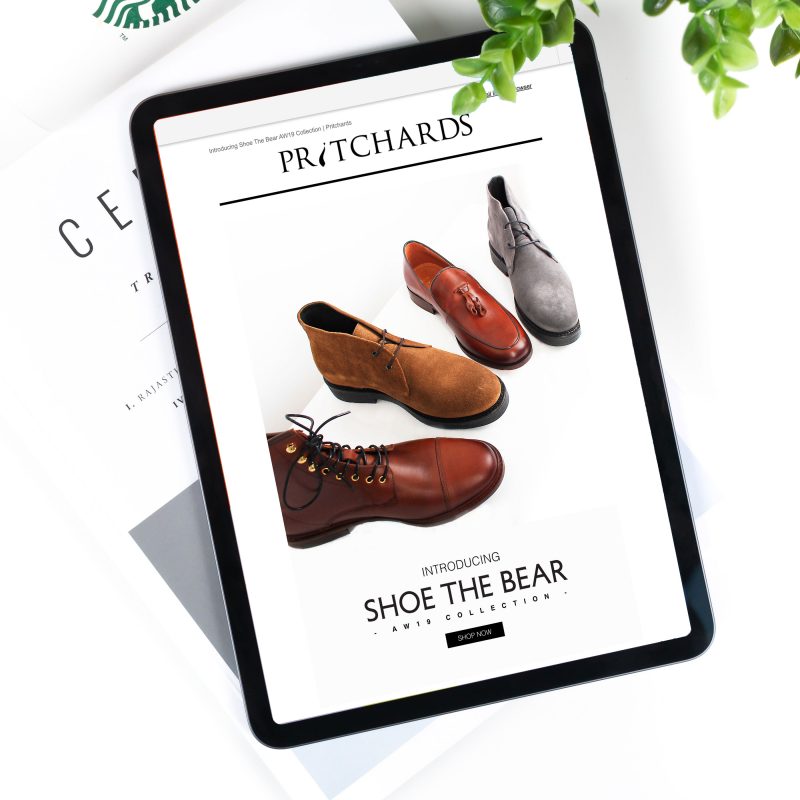 Pritchards Shoe The Bear AW19 collection email campaign