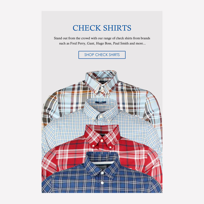 Pritchards Check Shirts Email Graphic