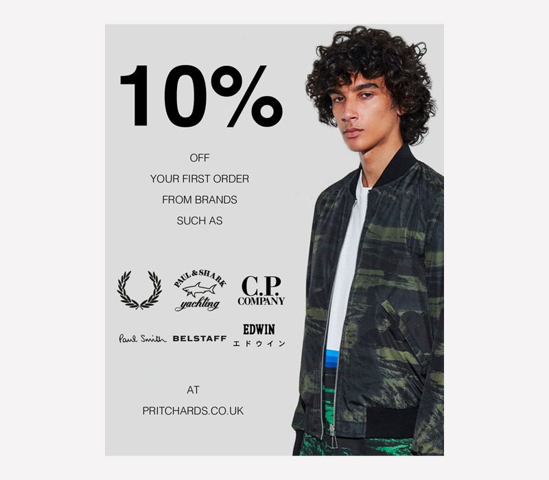 Pritchards 10% off Your First Order Graphic