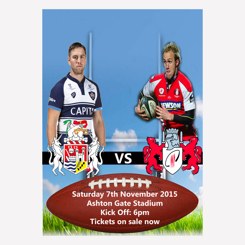 Rugby Match Advertisement Poster