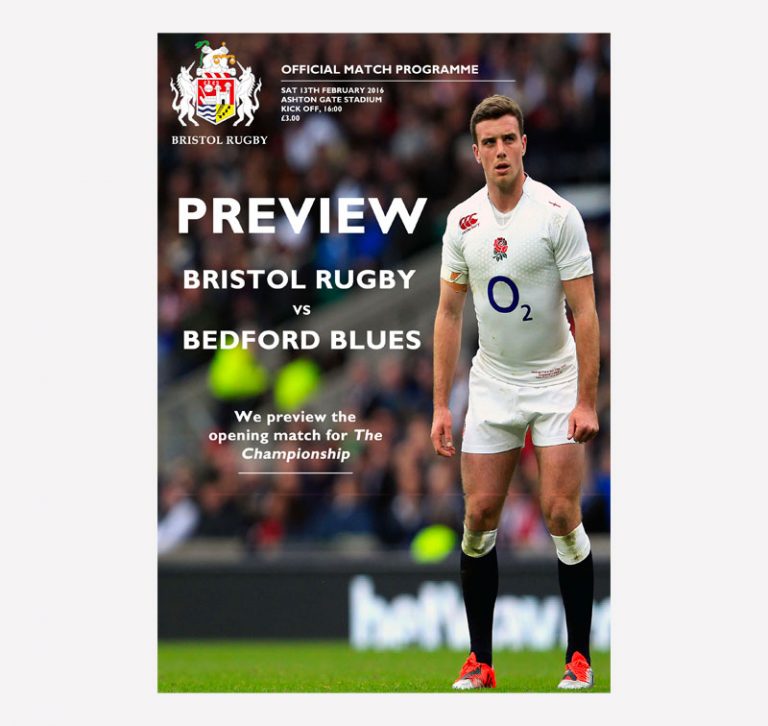Rugby Match Programme Cover