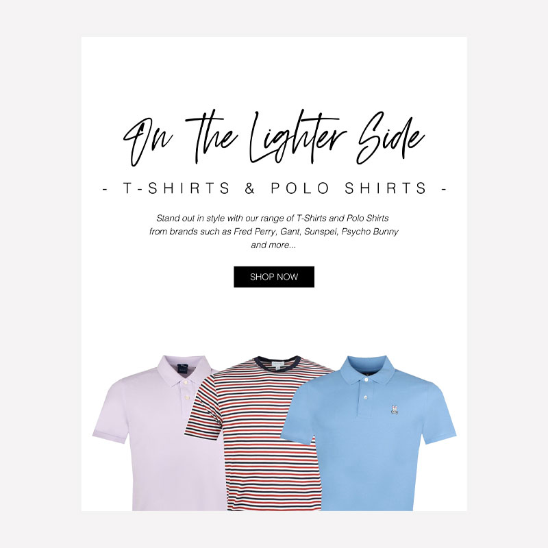 Pritchards: T-Shirts and Polo Shirts Email Graphic